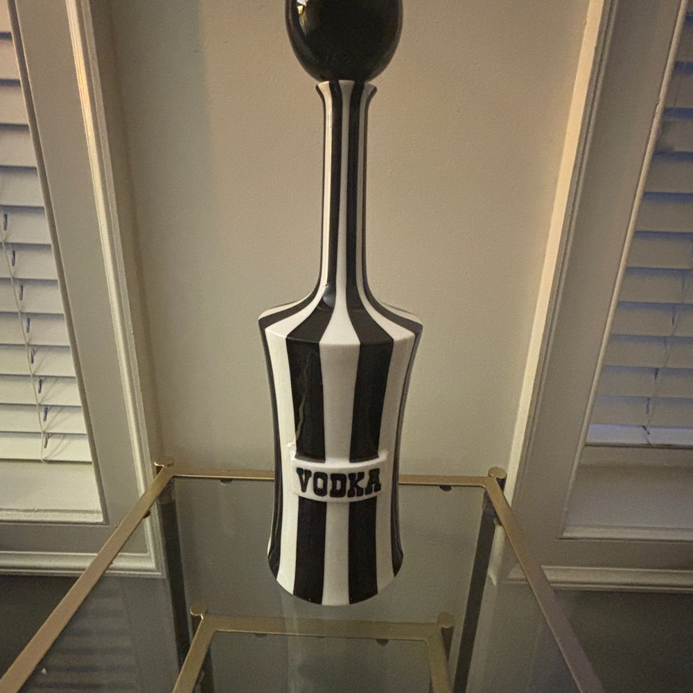 Jonathan Adler Black & White Vodka Decanter